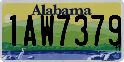 AL license plate 1AW7379