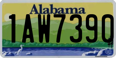 AL license plate 1AW7390