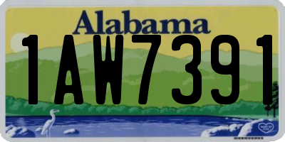 AL license plate 1AW7391