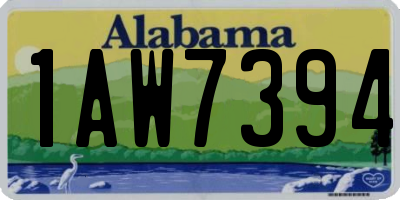 AL license plate 1AW7394