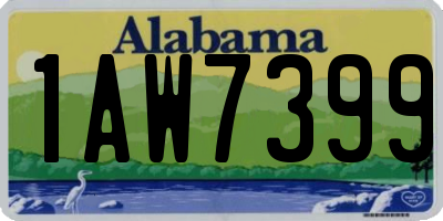 AL license plate 1AW7399