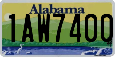 AL license plate 1AW7400