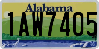 AL license plate 1AW7405