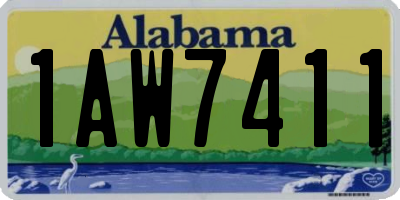AL license plate 1AW7411