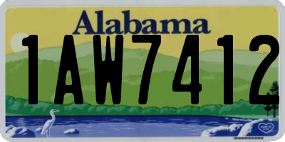 AL license plate 1AW7412