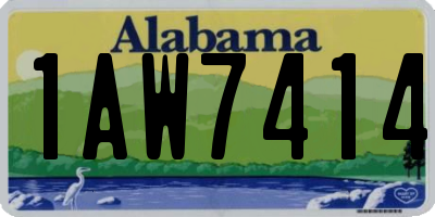 AL license plate 1AW7414