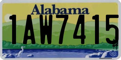 AL license plate 1AW7415