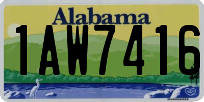 AL license plate 1AW7416