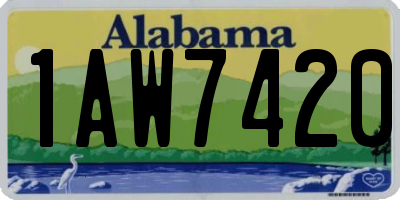 AL license plate 1AW7420