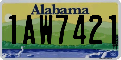 AL license plate 1AW7421