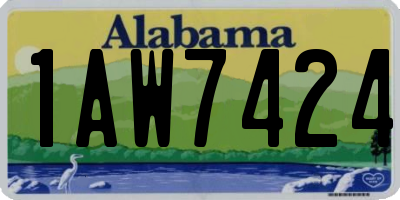 AL license plate 1AW7424