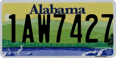 AL license plate 1AW7427