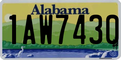 AL license plate 1AW7430