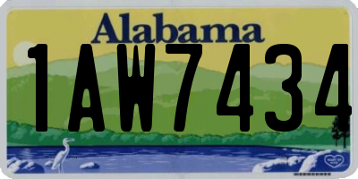 AL license plate 1AW7434
