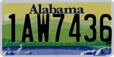 AL license plate 1AW7436
