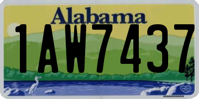 AL license plate 1AW7437