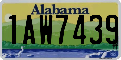 AL license plate 1AW7439