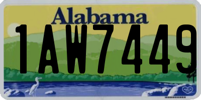 AL license plate 1AW7449