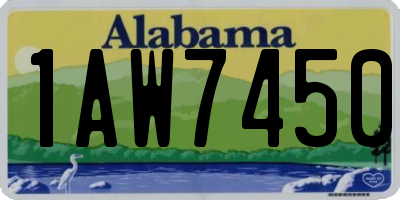 AL license plate 1AW7450
