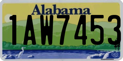 AL license plate 1AW7453