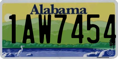 AL license plate 1AW7454