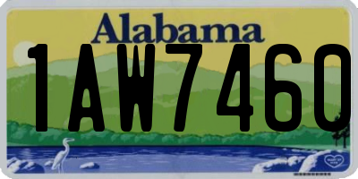 AL license plate 1AW7460