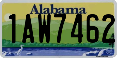 AL license plate 1AW7462