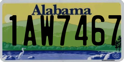 AL license plate 1AW7467