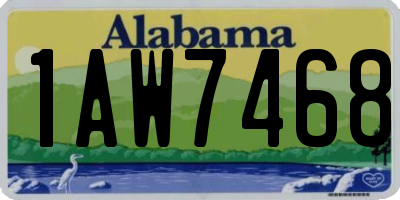 AL license plate 1AW7468