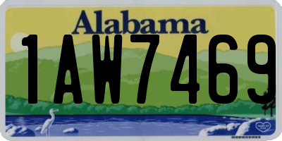 AL license plate 1AW7469