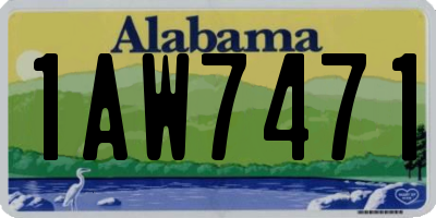 AL license plate 1AW7471
