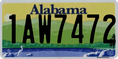 AL license plate 1AW7472