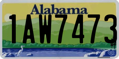 AL license plate 1AW7473