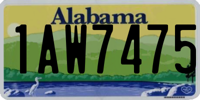 AL license plate 1AW7475