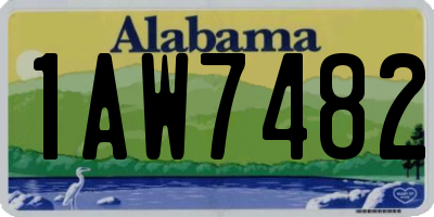 AL license plate 1AW7482