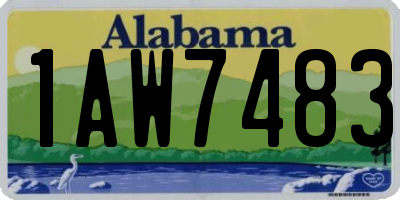 AL license plate 1AW7483