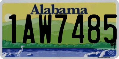 AL license plate 1AW7485