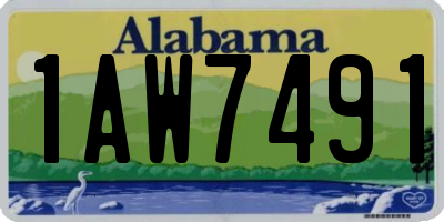 AL license plate 1AW7491