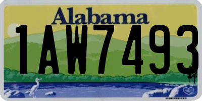 AL license plate 1AW7493