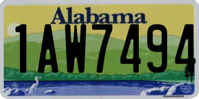 AL license plate 1AW7494