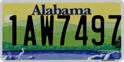 AL license plate 1AW7497