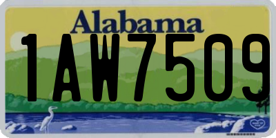 AL license plate 1AW7509