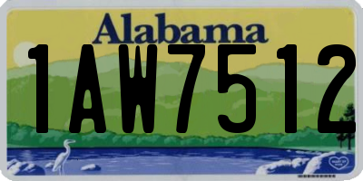AL license plate 1AW7512