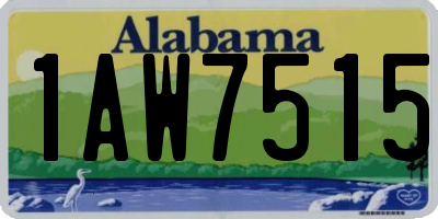AL license plate 1AW7515