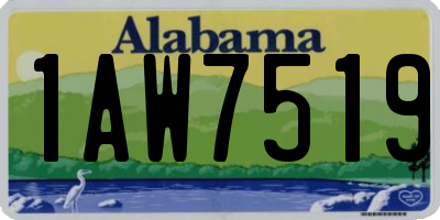 AL license plate 1AW7519