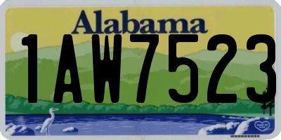AL license plate 1AW7523