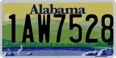 AL license plate 1AW7528
