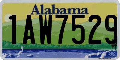 AL license plate 1AW7529