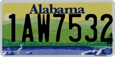AL license plate 1AW7532