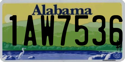 AL license plate 1AW7536